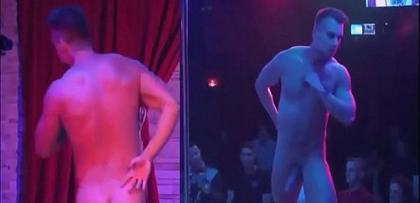  fitness model alfie cinematic striper in bar gay